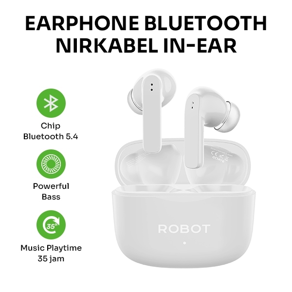 Jual Robot Tws Earphone Airbuds T E Deep Bass Bluetooth Original Shopee Indonesia