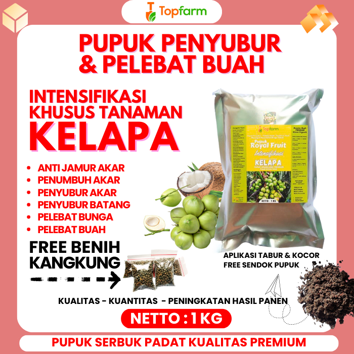 Pupuk Khusus Pohon Kelapa / Pupuk Pelebat Buah Kelapa / Pupuk Kelapa Cepat Berubah / Pupuk Pelebat Buah Kelapa Lokal / Pupuk Kelapa Terbaik / Pupuk Booster Pohon  Kelapa  / Pupuk Kelapa Hibrida