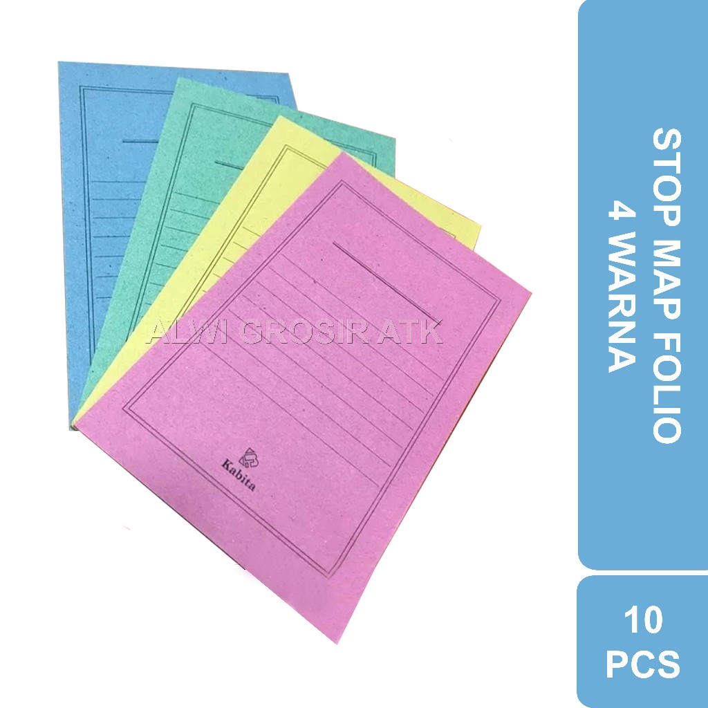 Jual STOP MAP KERTAS FOLIO MURAH 4 WARNA | 10 PCS | Shopee Indonesia