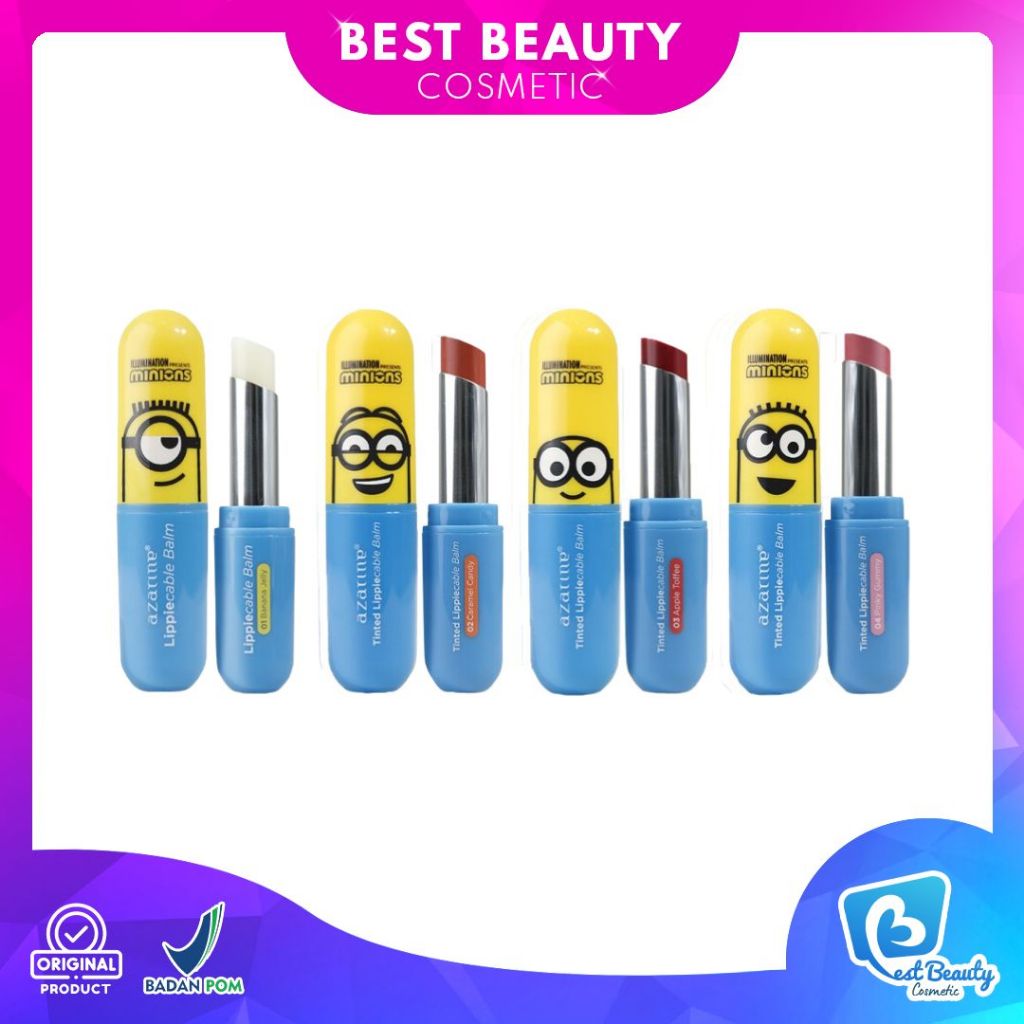 Jual AZARINE Tinted Lippiecable Balm Minions Series 3,5gr Lip Balm ...