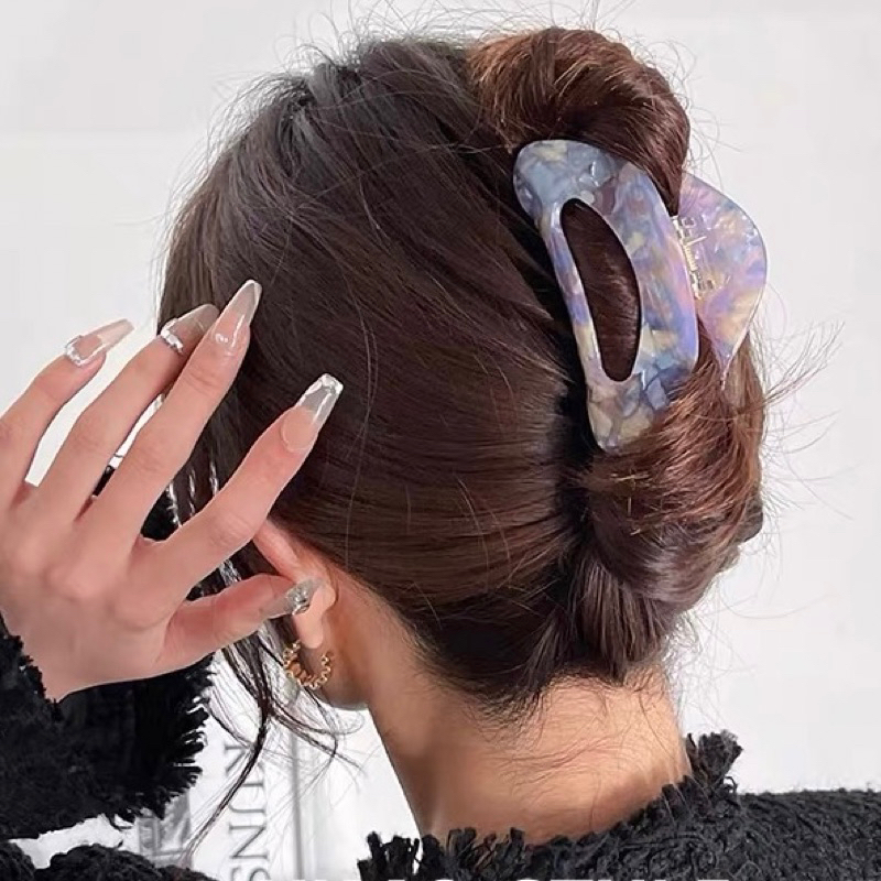 Jual Hair Claw Shell Korea Jepit Rambut Premium Half Moon | Shopee ...
