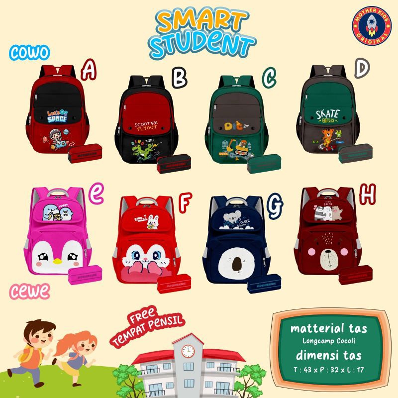 Jual [ BACKPACK SMART STUDENT ] Tas Ransel import premium tas sekolah