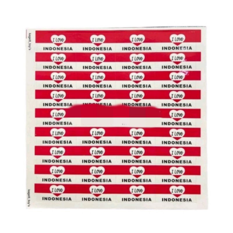Jual Sticker Pipi MP Dirgahayu RI / Sticker Bendera Merah Putih ...