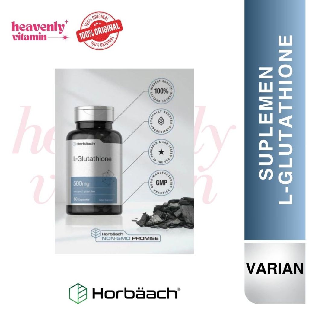 Jual Horbaach Liposomal Glutathione 500mg - 90 Softgels Non-GMO Gluten Free 
