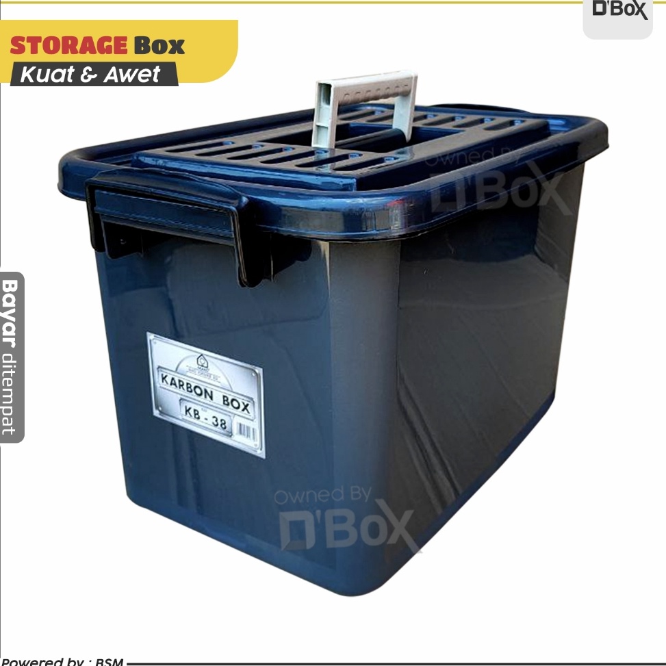 Jual Special Pr Container Box Plastik kb 38 L Warna Hitam CB 25 Liter ...
