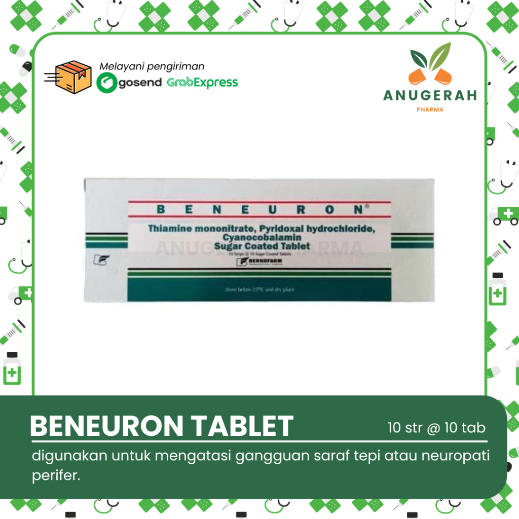 Jual Beneuron Tablet Box isi 100 | Vit B1,B6,B12 | Shopee Indonesia