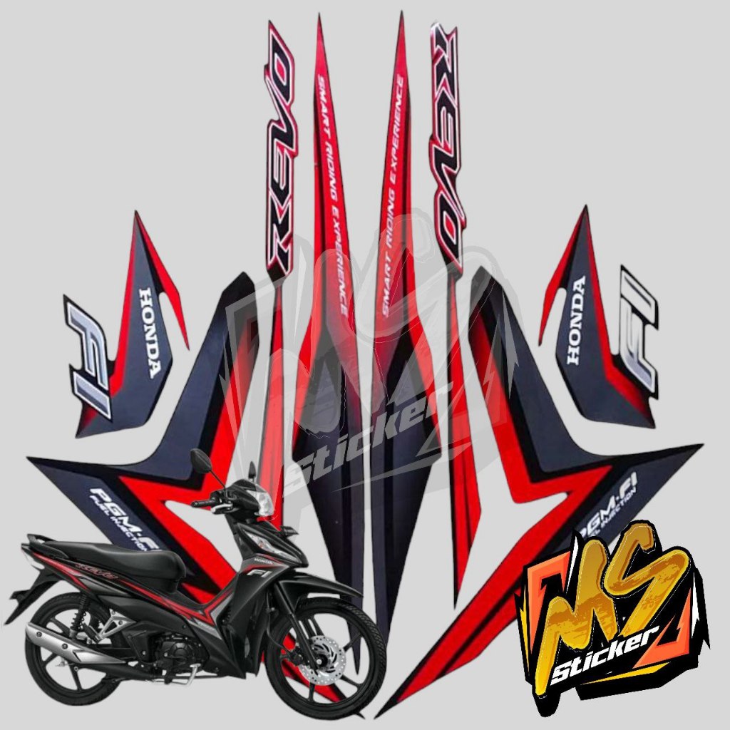 Jual STICKER STIKER POLET LIS STRIPING MOTOR FULL BODY HONDA REVO FI ...