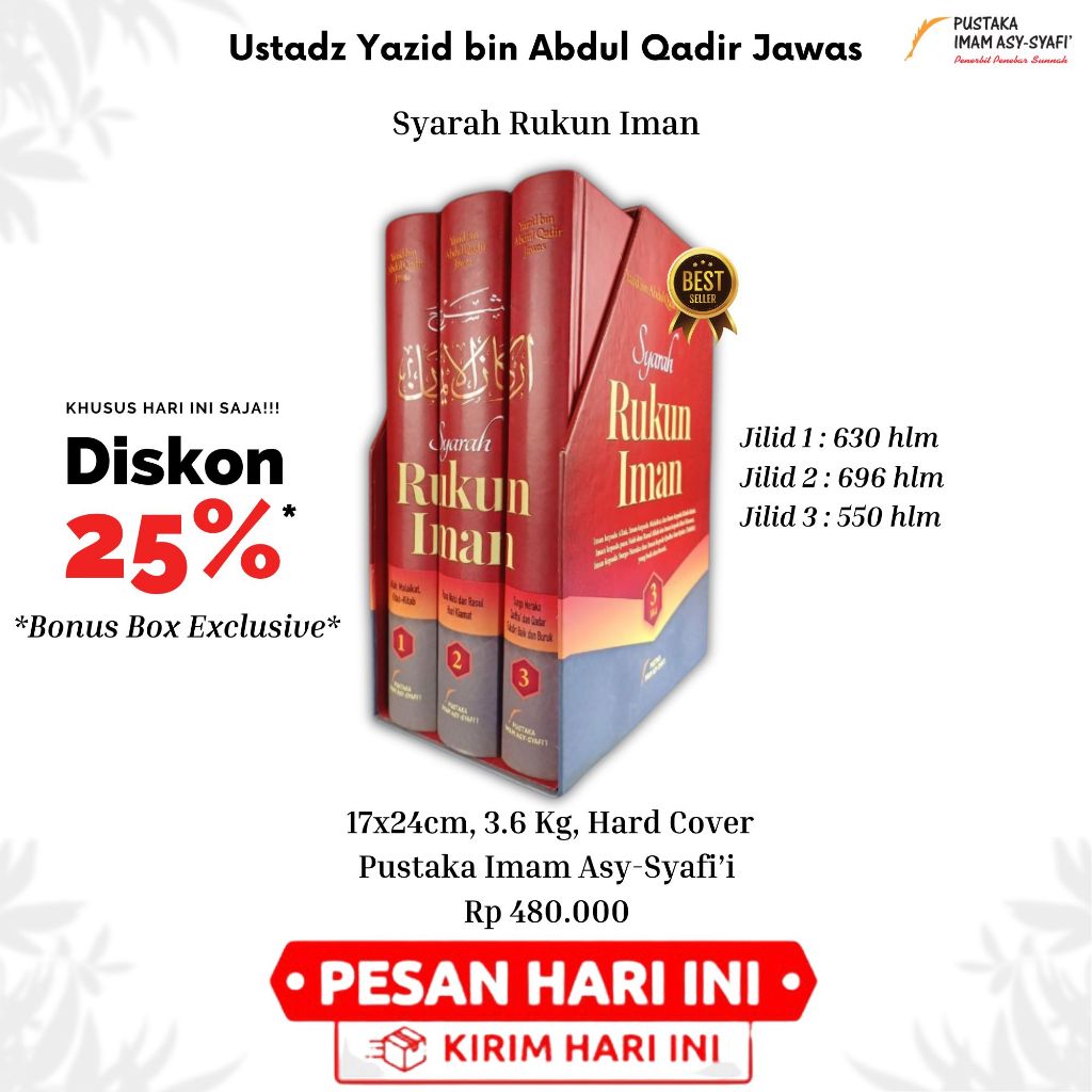 Jual Syarah Rukun Iman Plus Box 3 Jilid Ustadz Yazid bin Abdul Qadir ...
