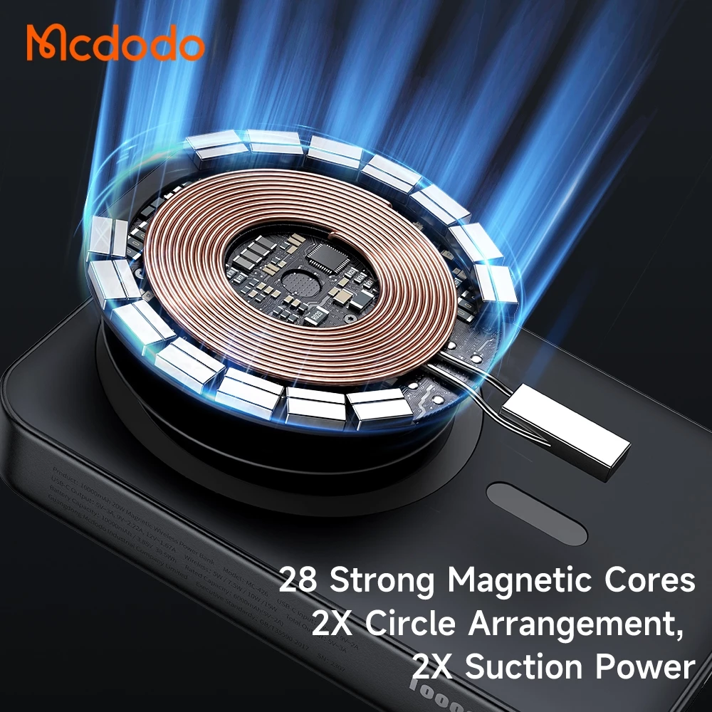 MCDODO PowerBank Magsafe Wireless 10.000Mah PD Fast Charging 20w 15w