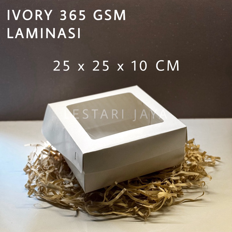 Jual Box Ivory Putih Laminasi Jendela Untuk Kotak Brownies Kue Roti ...