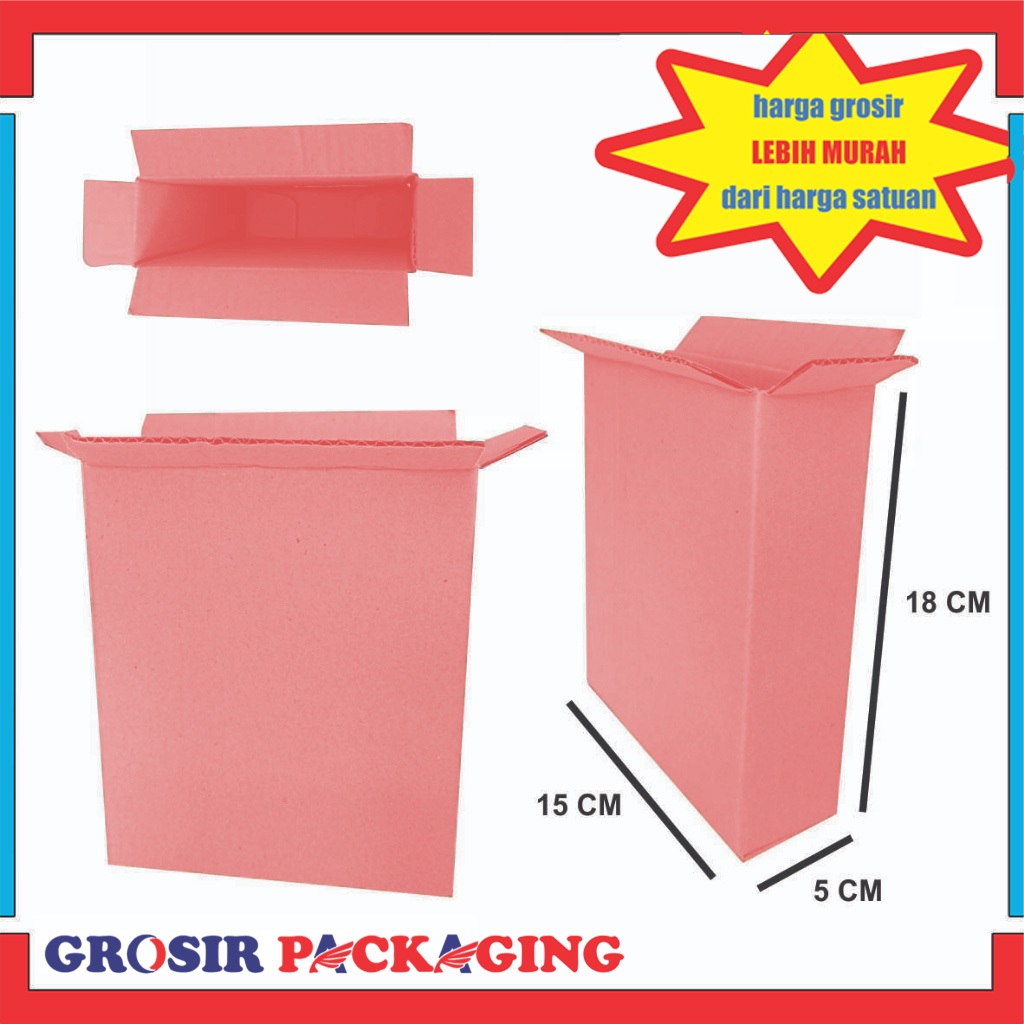 Jual Box 15x5x18cm ISI 500PCS/Box Packing/Kardus/Kemasan/Kotak Susu ...