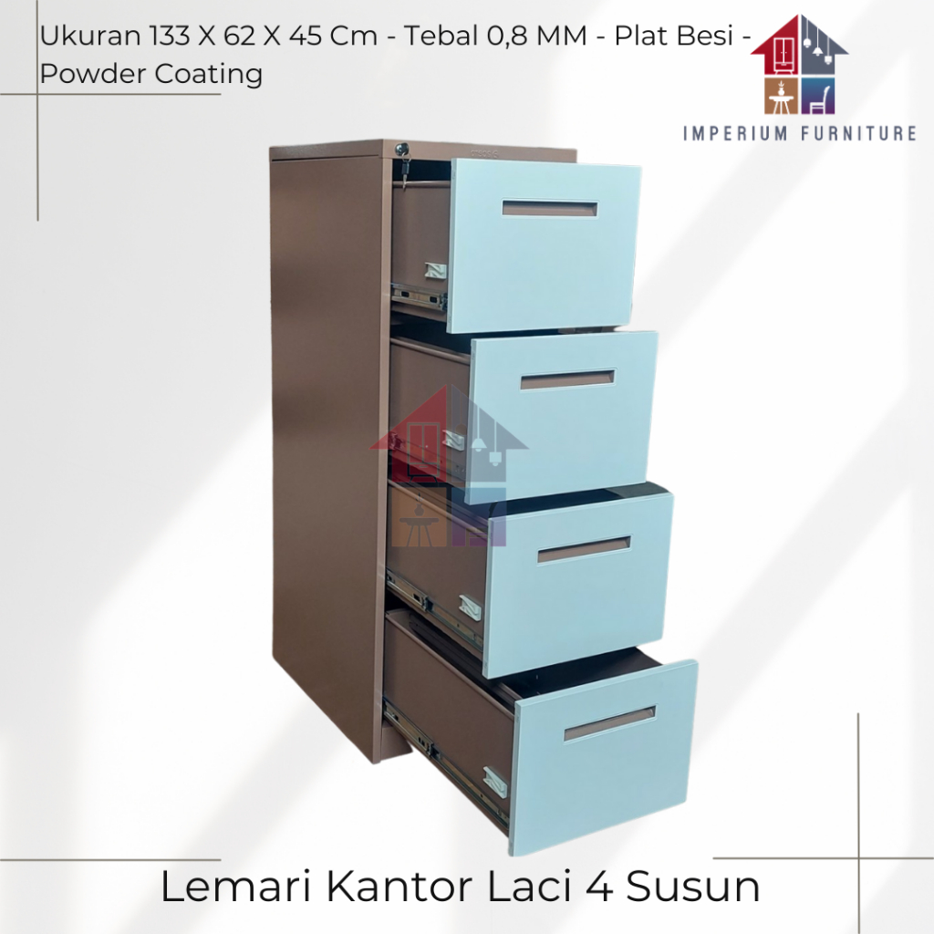 Jual Lemari Arsip 4 Laci / Lemari Besi 4 Laci / Lemari 4 Laci / Filling ...