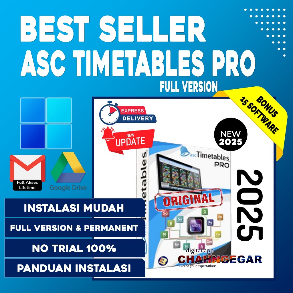 Jual ASC TIMETABLES 2025 / 2024 ORIGINAL KEY SOFTWARE UNTUK MEMBUAT ...