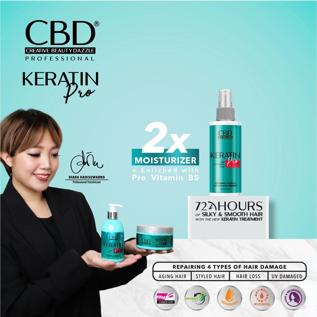 Jual CBD Keratin Pro Daily Hair Vitamin Spray 100ml - Vitamin Rambut ...