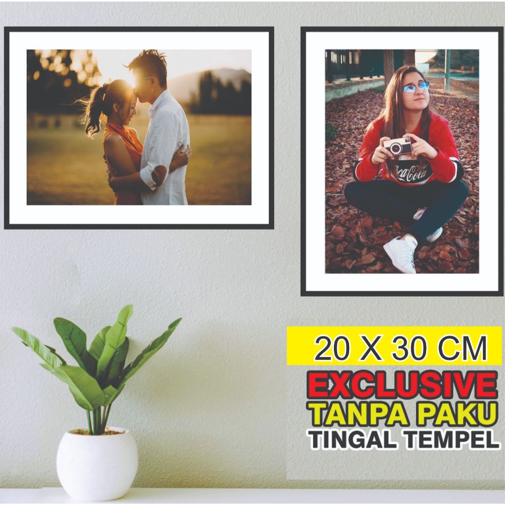 Jual CETAK FOTO CUSTOM + BINGKAI UKURAN 20 X 30 CM 1 HARI JADI | Shopee ...