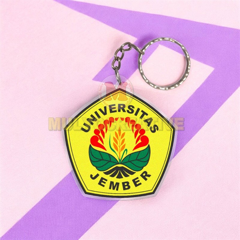 Jual Ganci UNEJ Akrilik Dua Sisi Bolak Balik Gantungan Kunci Keychain ...