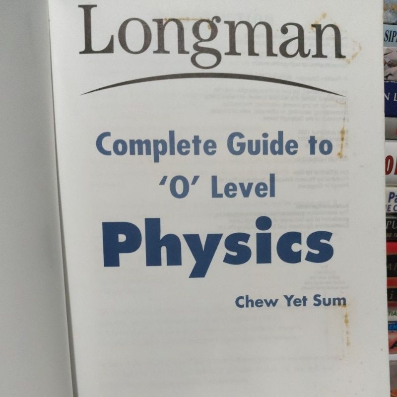 Jual Longman • Complete Guide to 'O' Level Physics NEW EDITION Based on ...