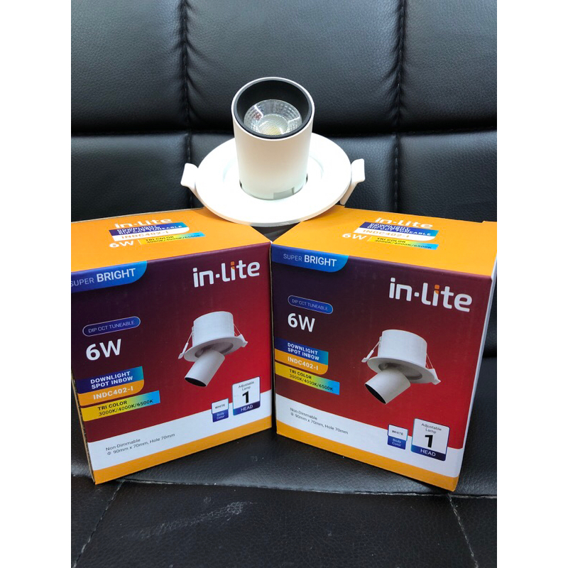 Jual Lampu spotlight dowlight Inlite 6w Tri color INDC402-1 | Shopee ...