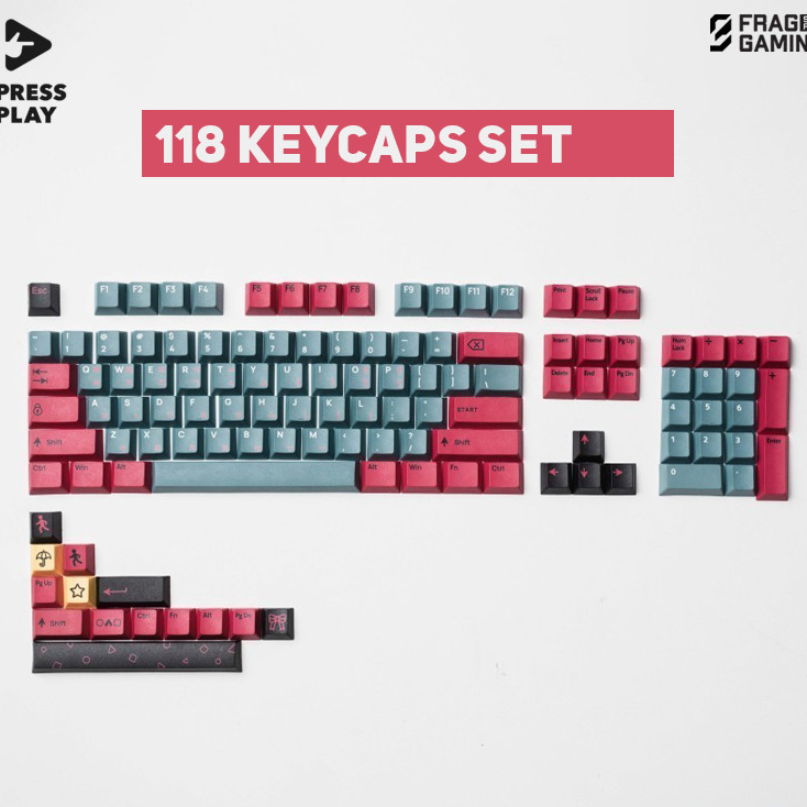 Jual Press Play Hangeul Game Korean Root PBT Keycaps 118 Set Cherry ...