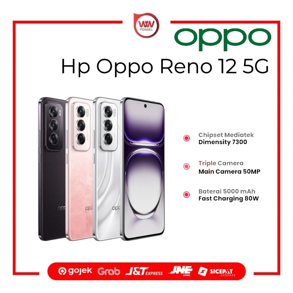 Jual Hp Oppo Reno 12 5G Ram 12GB Internal 256GB Garansi Resmi | Shopee ...