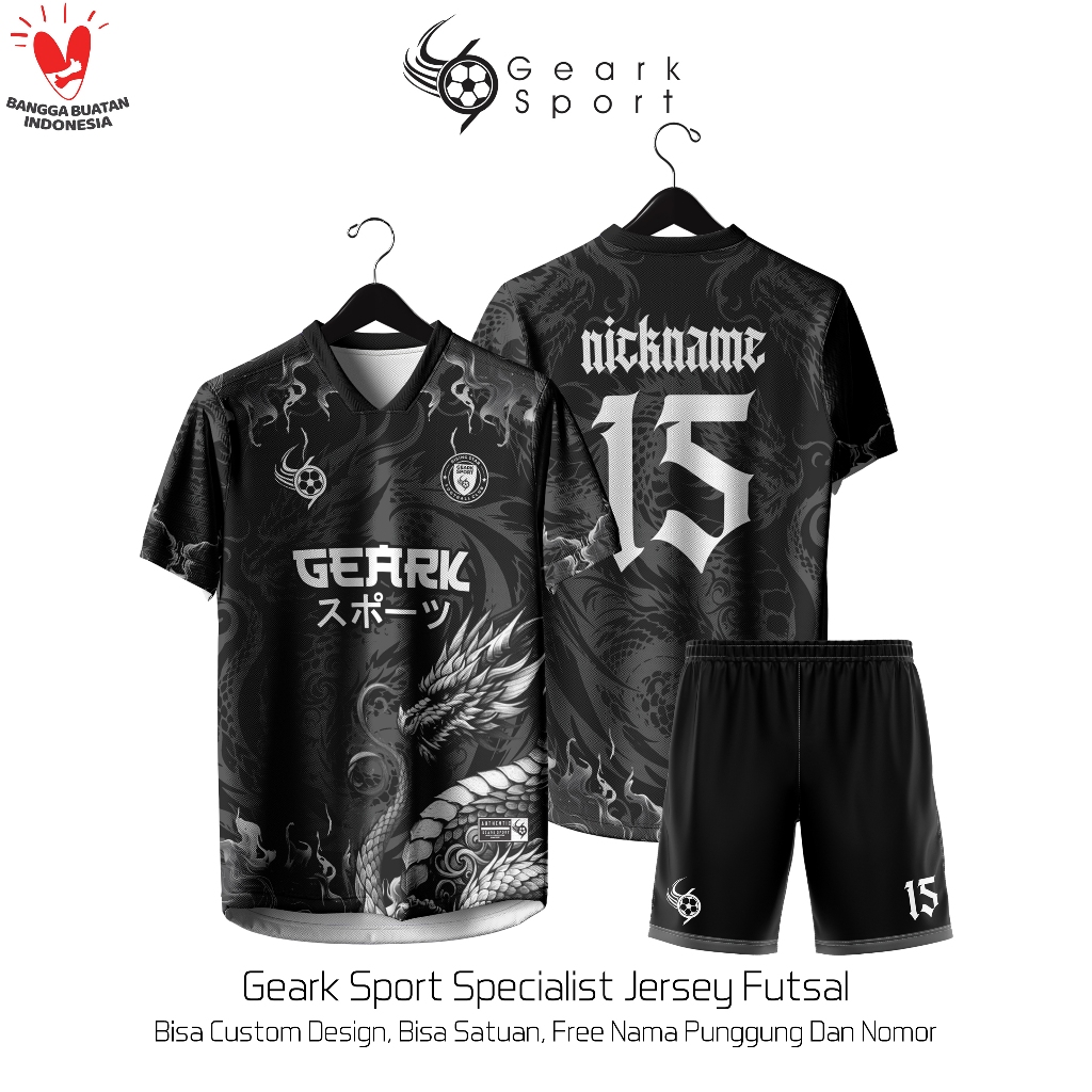 Jual Jersey Futsal / Sepak Bola Terbaru Motif DRAGON'S EMBRACE Full ...