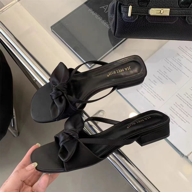 Jual Sandal Heels Wanita Hak Rendah 2cm Variasi Pita ST 383 | Shopee ...
