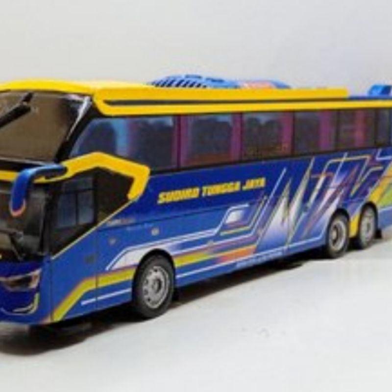 Jual miniatur bus Stj draka biru sudiro tunggal jaya jet bus doubell ...