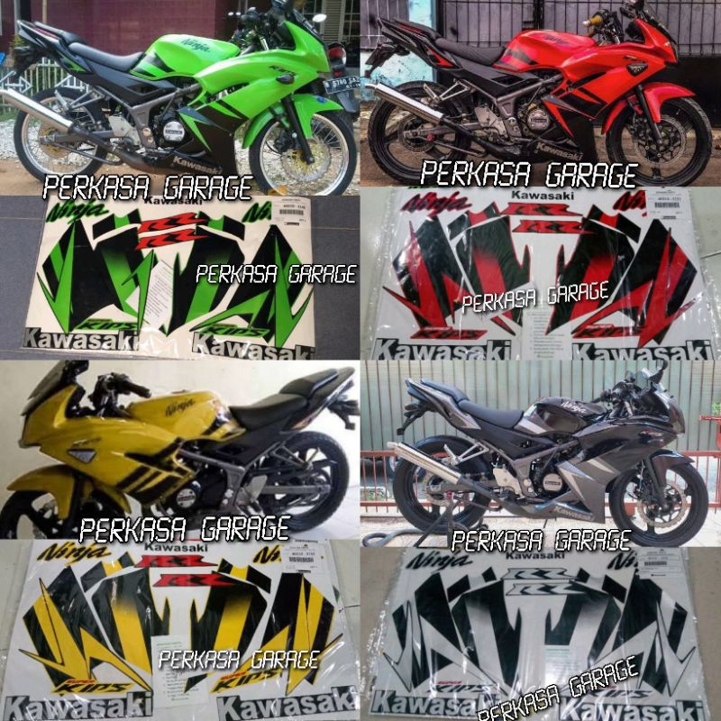 Jual stiker striping NINJA RR 2012 kualitas bagus varian warna merah ...