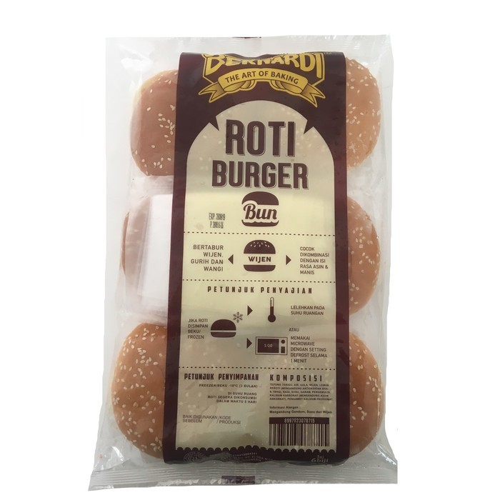 Jual Roti Burger Bernardi Isi 6pcs Dengan Wijen Roti Bun Burger Halal ...