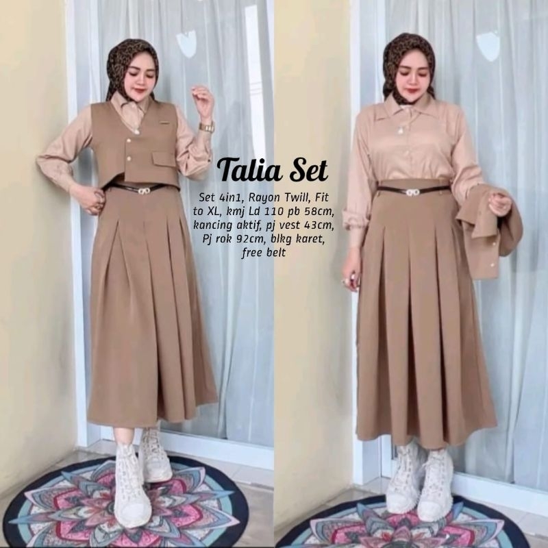 Jual READY SIAP KIRIM TALIA SET ROK WANITA POLOS VIRAL LABEL JASMINE ...