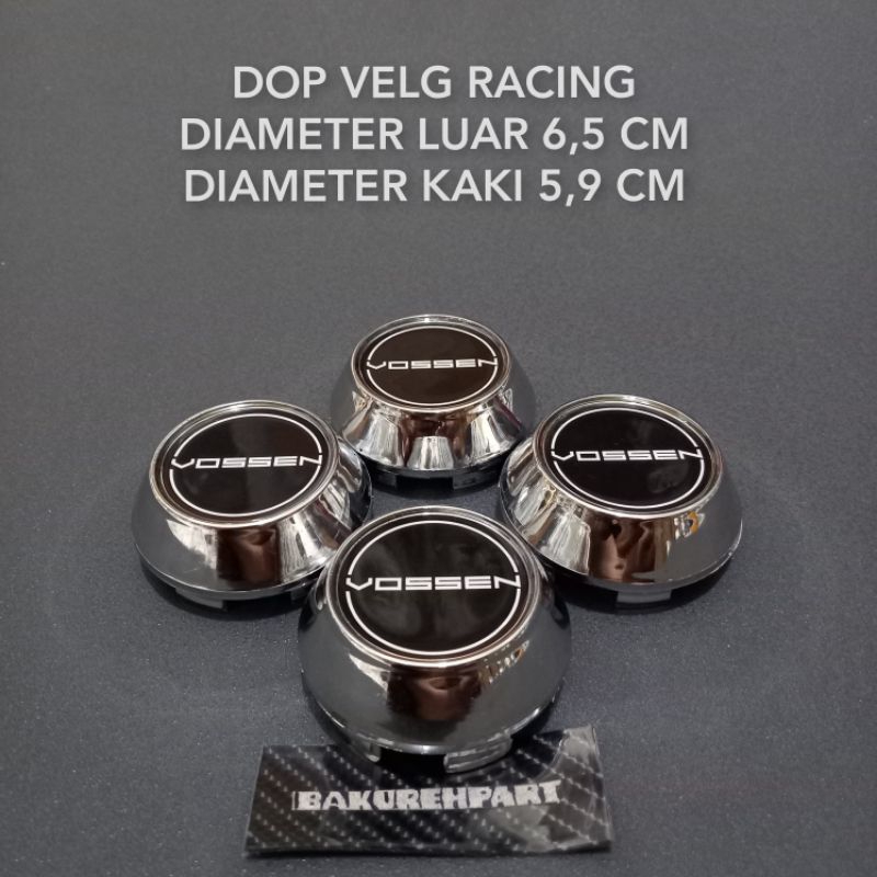 Jual Dop roda tutup velg mobil racing variasi kerucut chrome logo ...