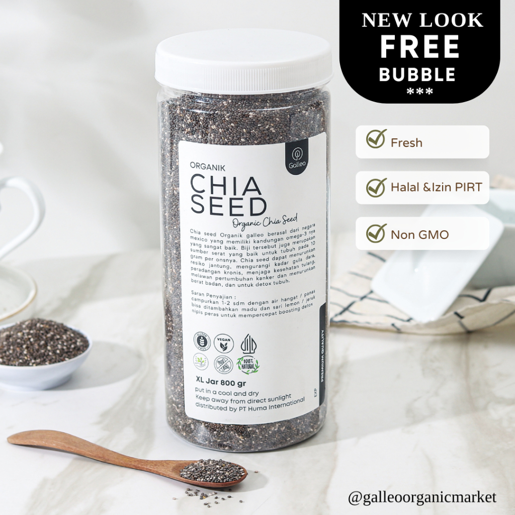 Jual Biji Chia Seed /CHIA SEEDS ORGANIC Premium High Quality Jar Small ...