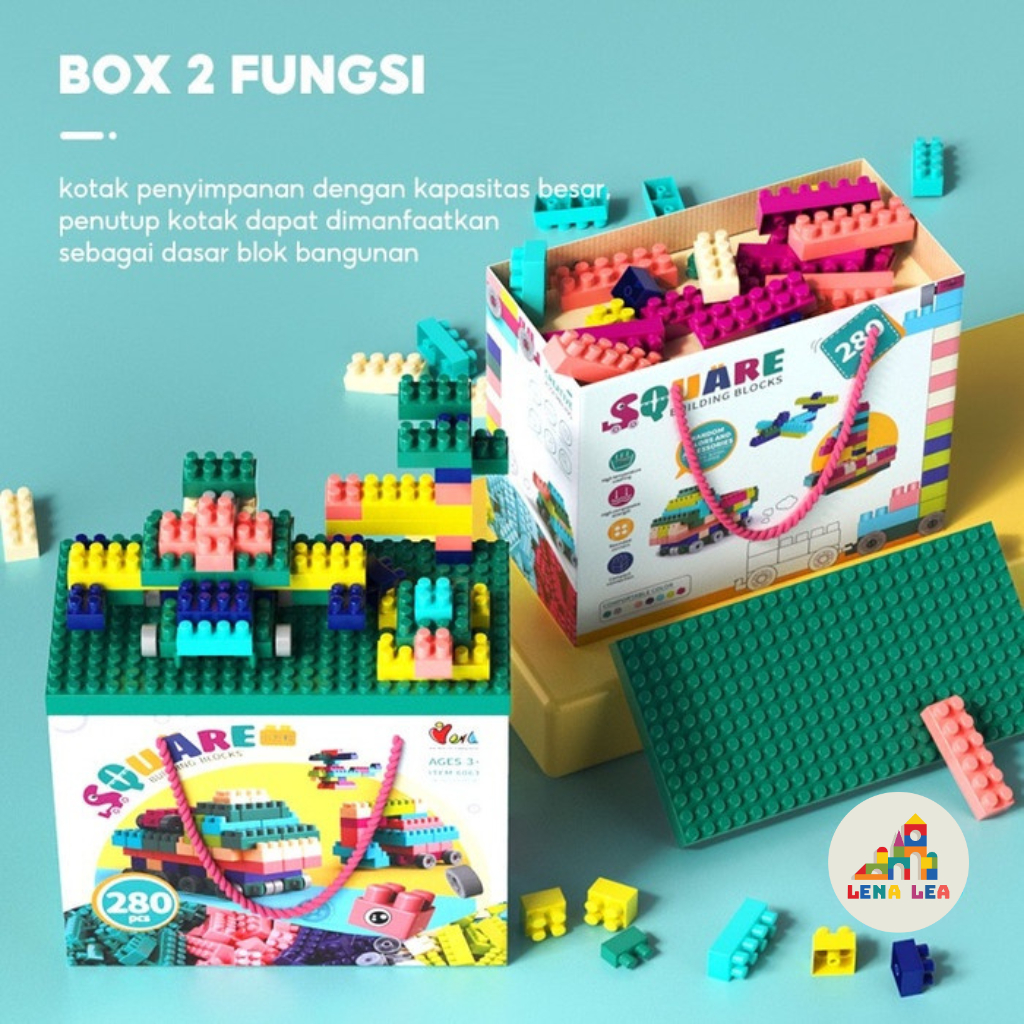 Jual TokoLenaLea Mainan Blocks Anak 290 Pcs Mainan Block dengan