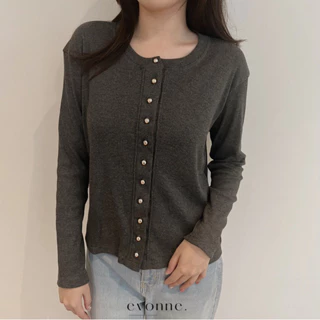 EVONNE JiWonTop - Atasan Wanita Long Sleeve - Baju Lengan Panjang Wanita Knit Top Blouse E-305