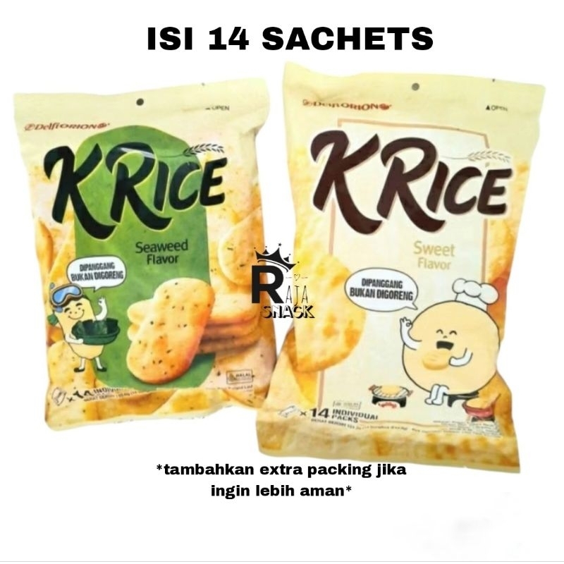 Jual DELFIORION K'RICE (O'RICE) RICE CRACKERS SEAWEED / SWEET ISI 14 ...