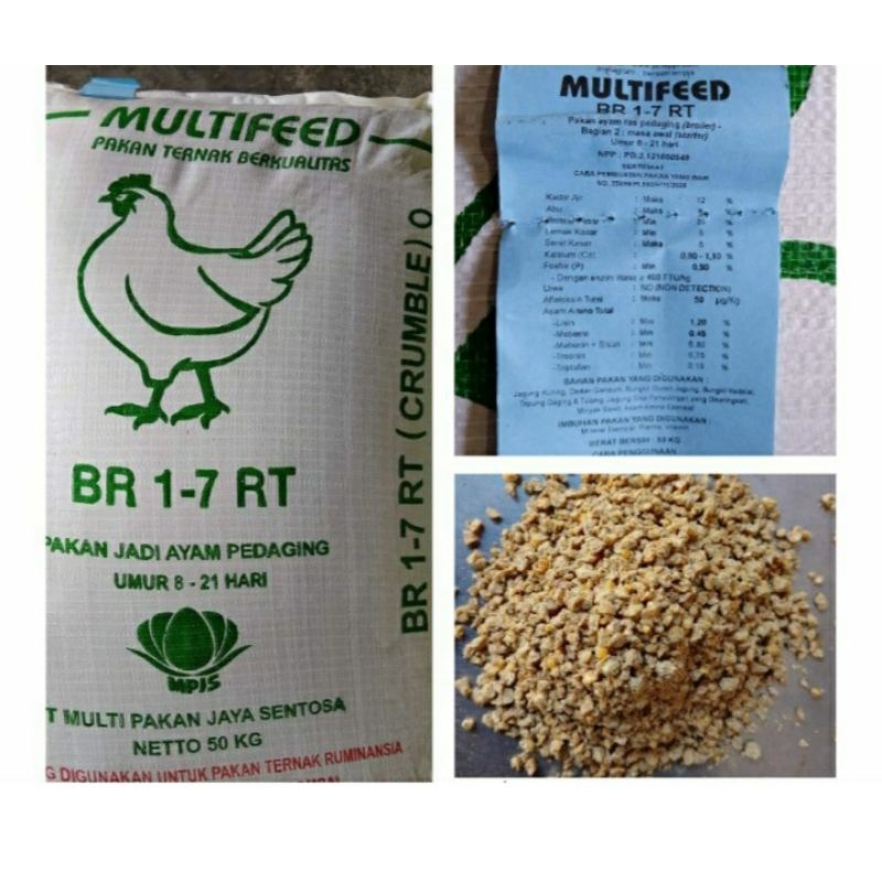 Jual Br 1-7 RT Pakan Ayam Pedaging Multifeed 15Kilo | Shopee Indonesia