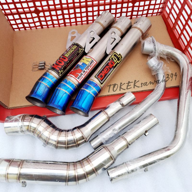 Jual Open spec Daeng Sai4 Exhaust pipe for wave 100 110 125 xrm rs125 ...