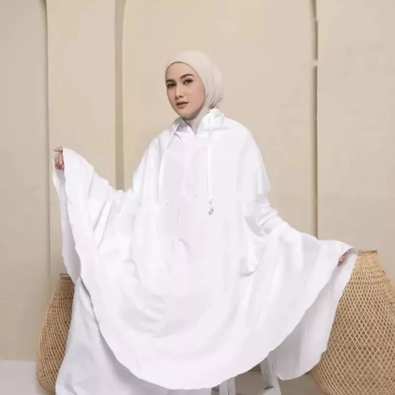 CANTIK -  Mukena Dewasa Traveling 2 in 1 Mini Pouch Polos Amilah