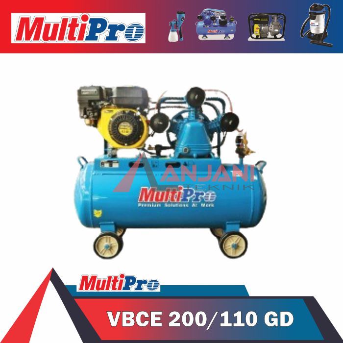 Jual MULTIPRO VBCE 200/110 HS-SW MESIN KOMPRESOR ANGIN BENSIN 2 HP ...