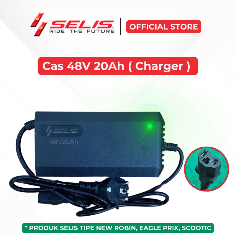 SELIS - Charger Cas 48 Volt 20 Ah Sepeda Motor listrik Universal ( 48V 20Ah / 48V 20A )