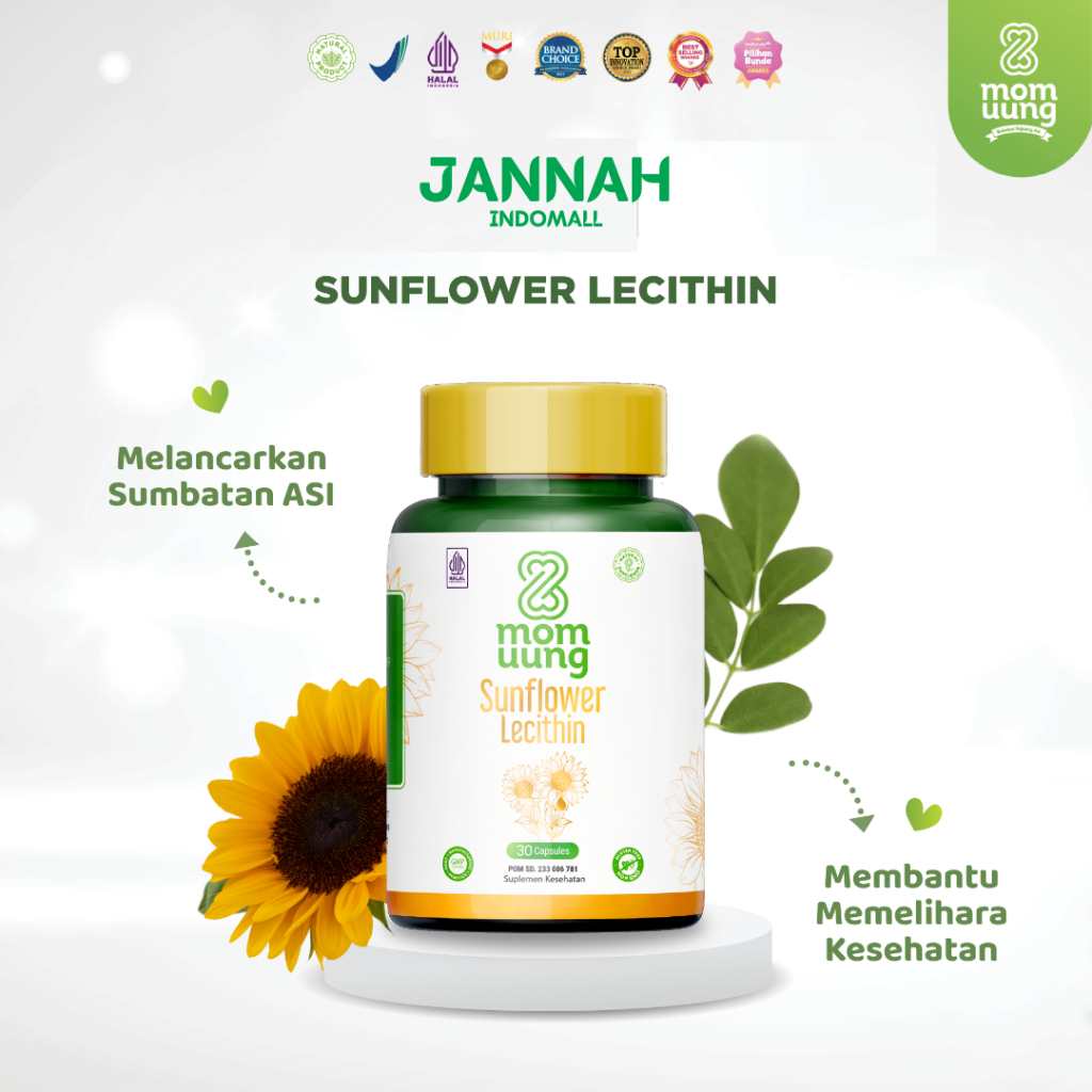 Jual Mom Uung Sunflower Lecithin 30 Kapsul Melancarkan Sumbatan ASI