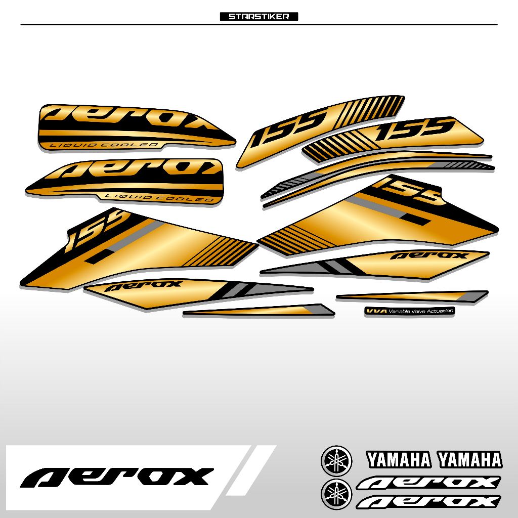 Jual (1) / STRIPING AEROX 155 / NEW / STIKER AEROX 155 CONNECTED ...