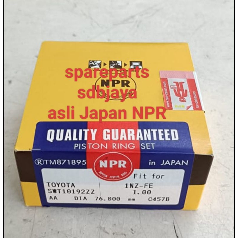 Jual piston atau ring seher oversize size 1.00/100 Yaris Vios limo gen1 ...