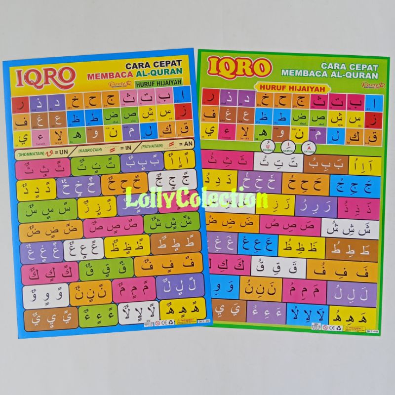 Jual Poster Edukasi Anak Muslim Belajar Membaca Iqro' | Shopee Indonesia