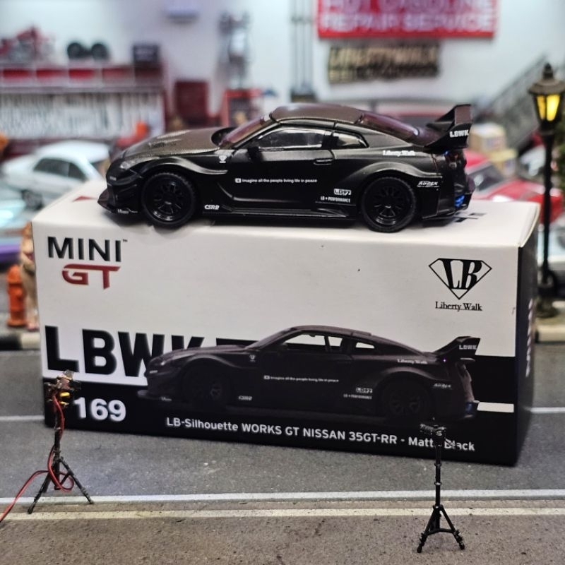 Jual mini gt lb silhouette works gt nissan 35gt RR white matte black ...