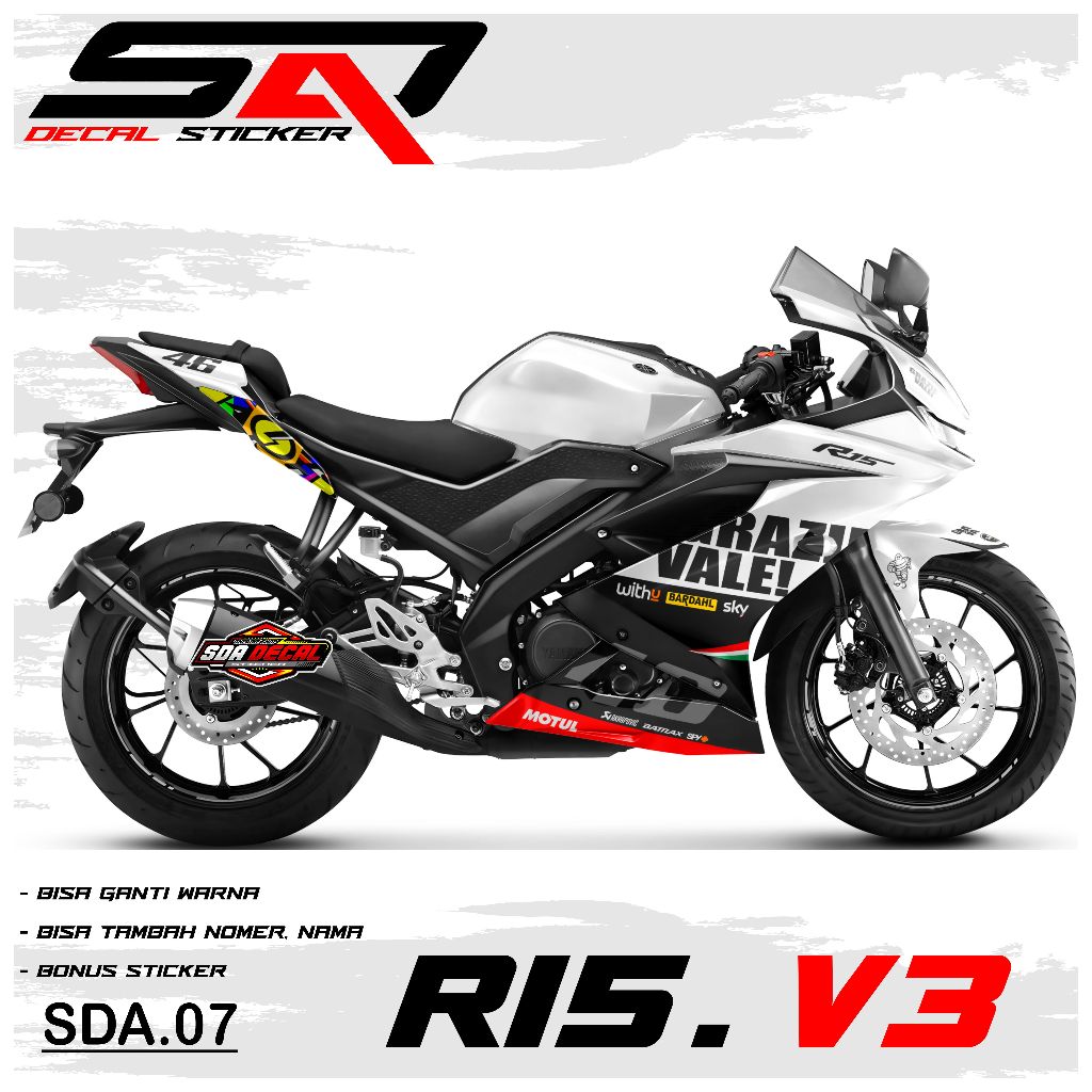 Jual Stiker Custom Full Body R15 V3 - Dekal Sticker Variasi Motor R15 ...