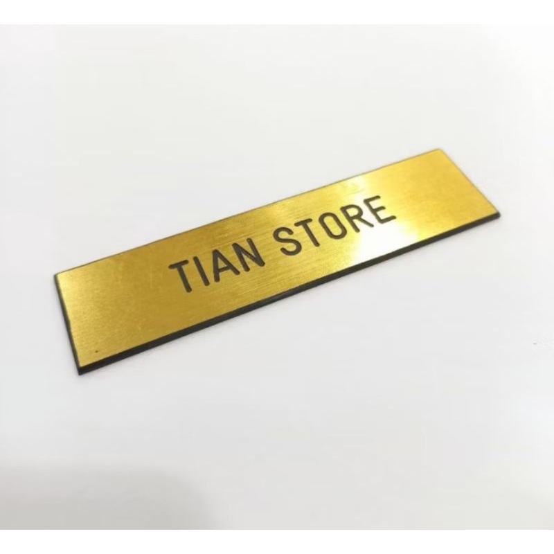Jual Name Tag Pdh | Papan Nama Gold | Papan nama Kuning | Shopee Indonesia