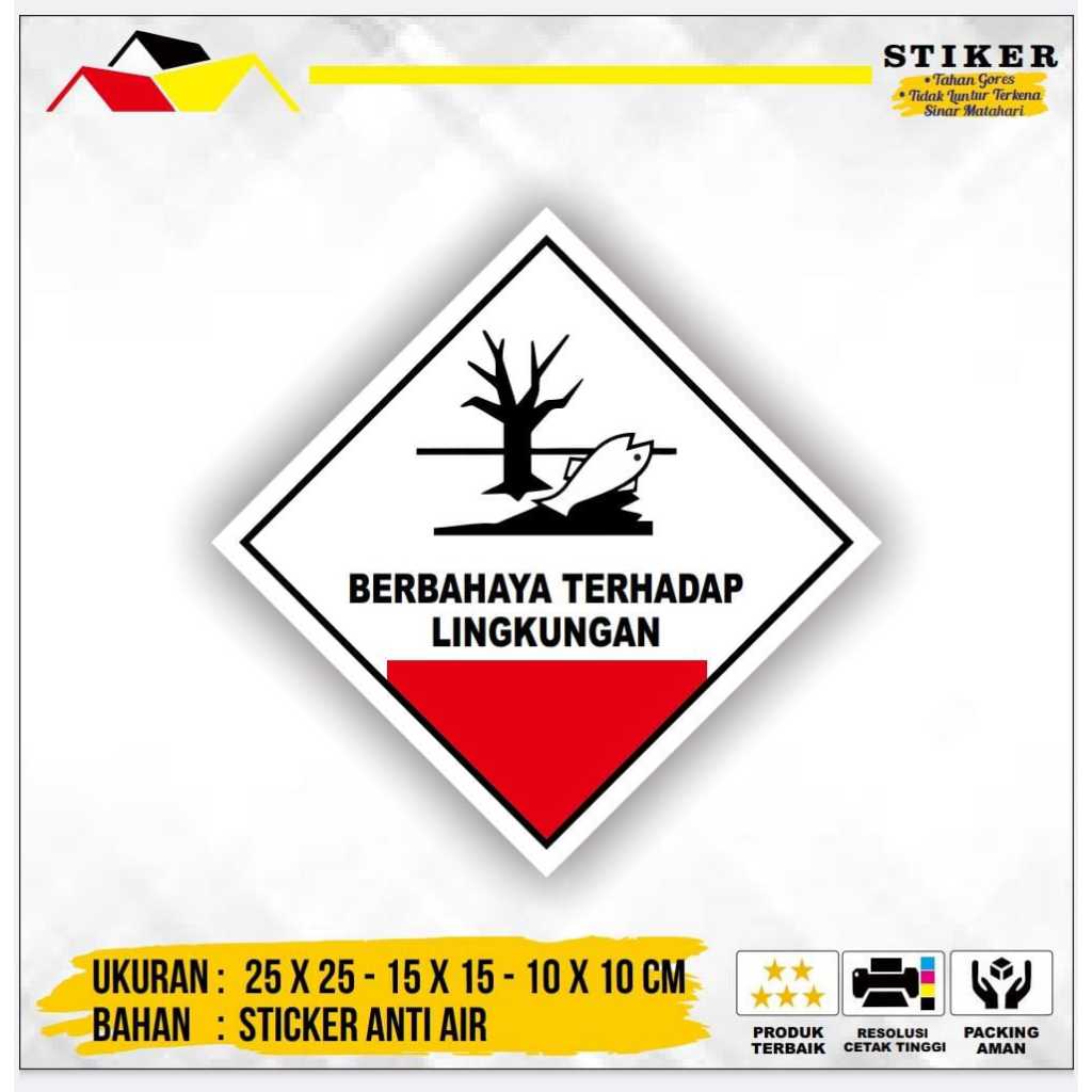 Jual Stiker Simbol Label K3 Limbah B3 Hazmat Berbahaya Terhadap Lingkungan Shopee Indonesia