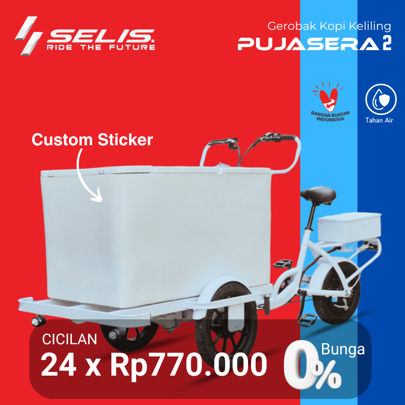 SELIS - Gerobak Listrik Selis Pujasera 2 Fiber - Gerobak Makanan/Minuman