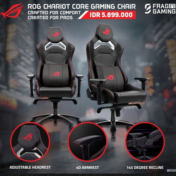 Jual ASUS ROG CHARIOT CORE Gaming Chair in Racing Car Style - Kursi ...